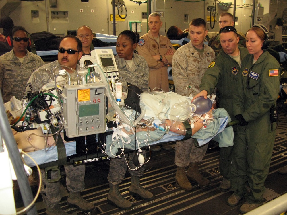 Wounded Warrior Evacuated from Ramstein Air Base to Andrews
