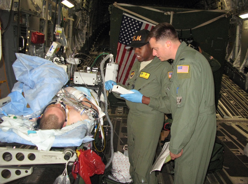 Air Force Medics Transport Critically Ill Patient to Advanced Care Facility