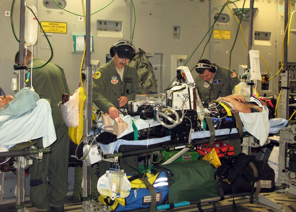Air National Guard Critical Care Team Transports Wounded and Ill Patients