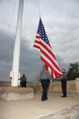 Pentagon Police Officers Retire Colors at Day's End