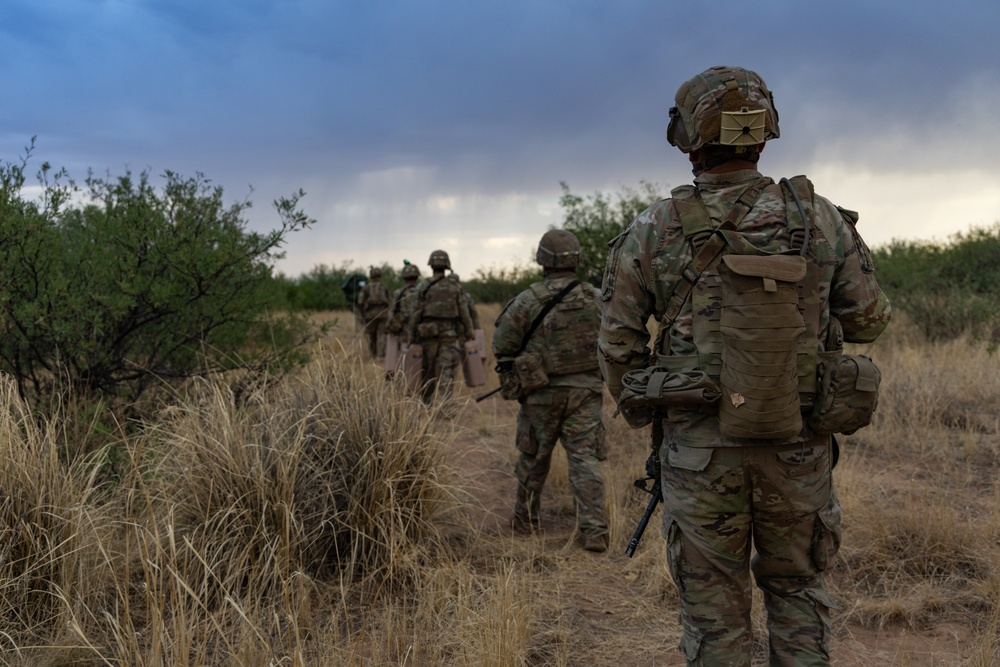 2nd Battalion, 12th Infantry Regiment conducts a patrol to support southern border mission