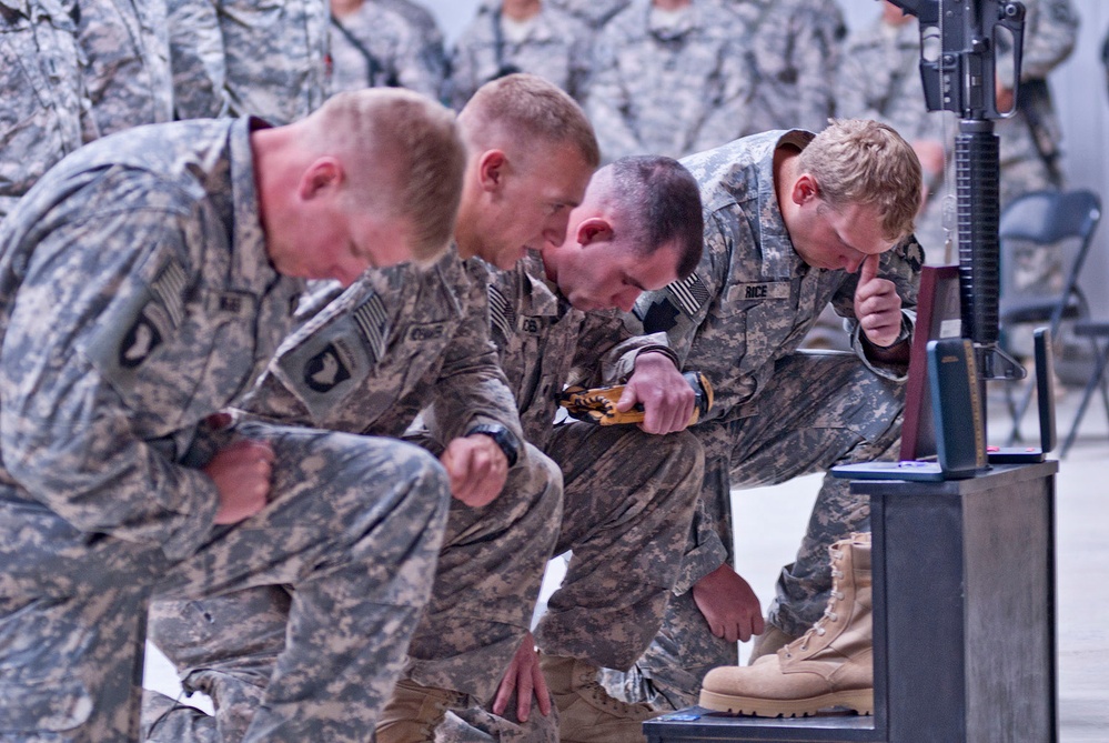 Soldiers Honor Fallen Comrade at Afghanistan Memorial Service