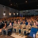 436th AW leadership engage with Airmen during all-call