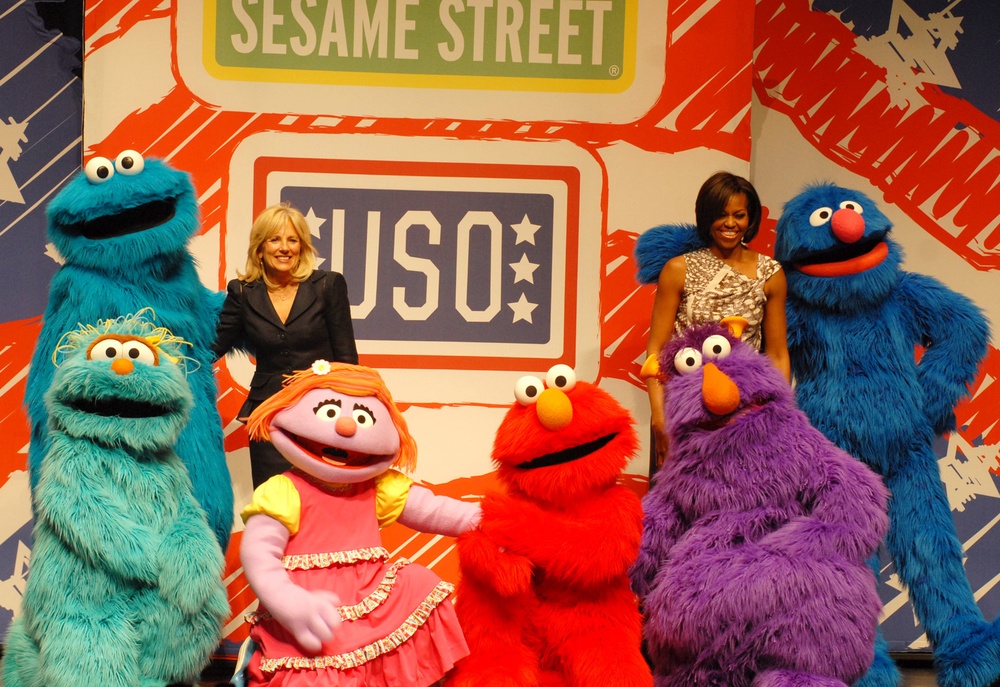 First Lady, Dr. Jill Biden Join Sesame Street Cast for Military Families Event