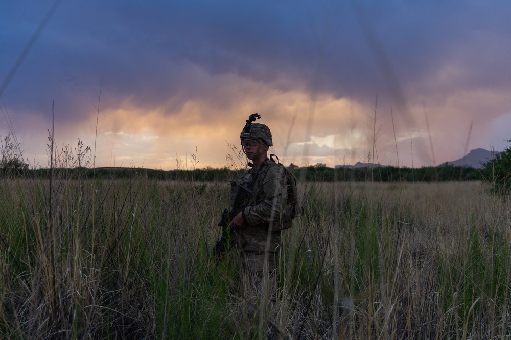 2nd Battalion, 12th Infantry Regiment conducts a patrol to support southern border mission