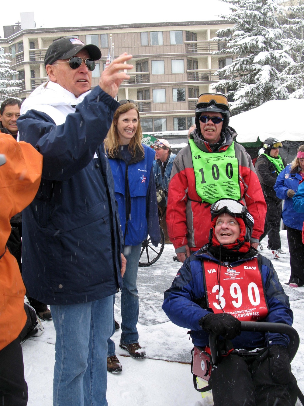 Biden Surprises Disabled Veterans at Winter Sports Clinic