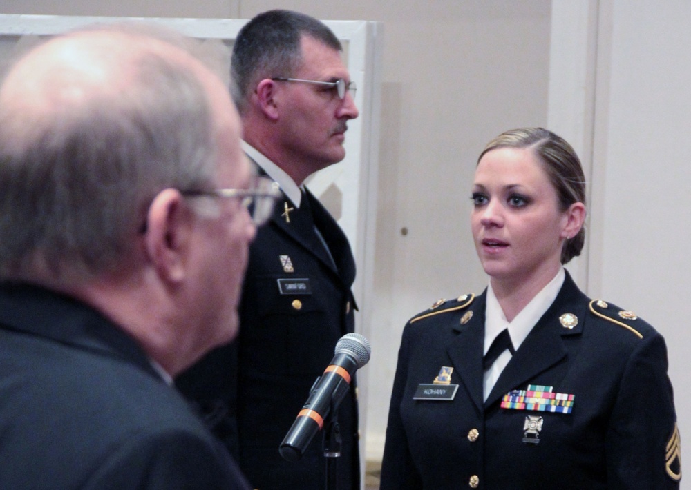 Army Staff Sgt. Jennifer Kohany Sings National Anthem at Retirement Ceremony for Brig. Gen. Ronald Morrow