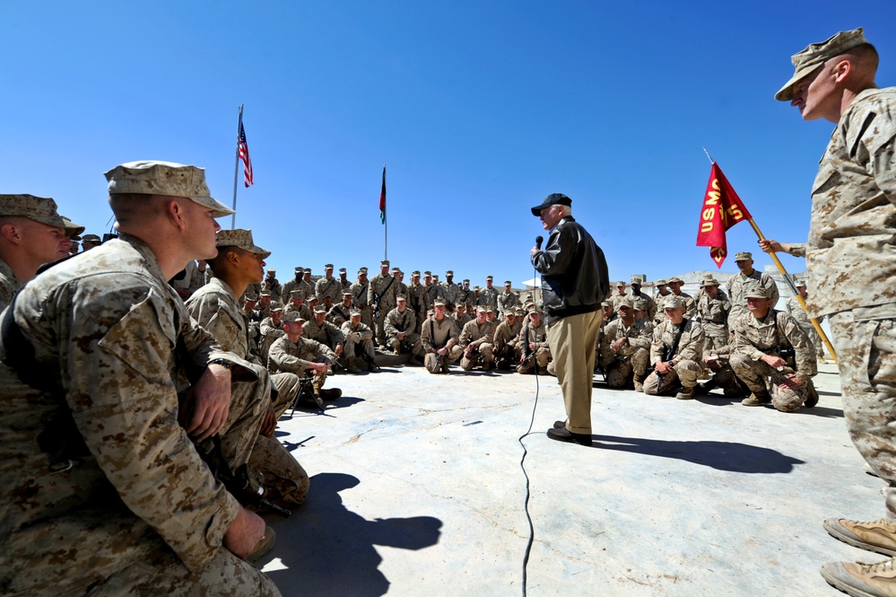 Gates Visits U.S. Marines in Afghanistan