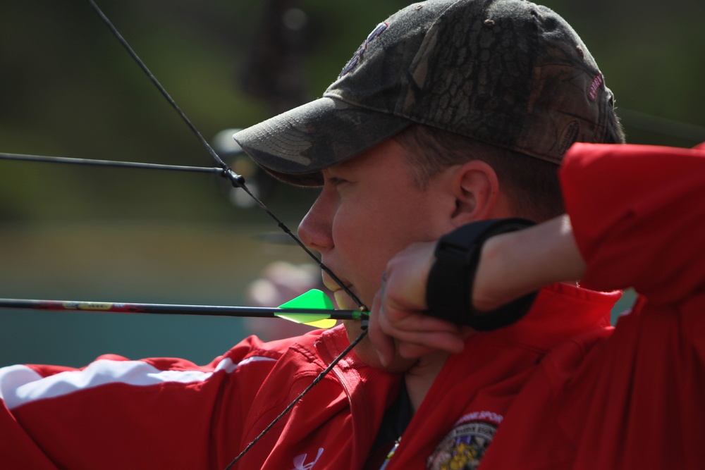 Marine Competes in Archery at Warrior Games Trials