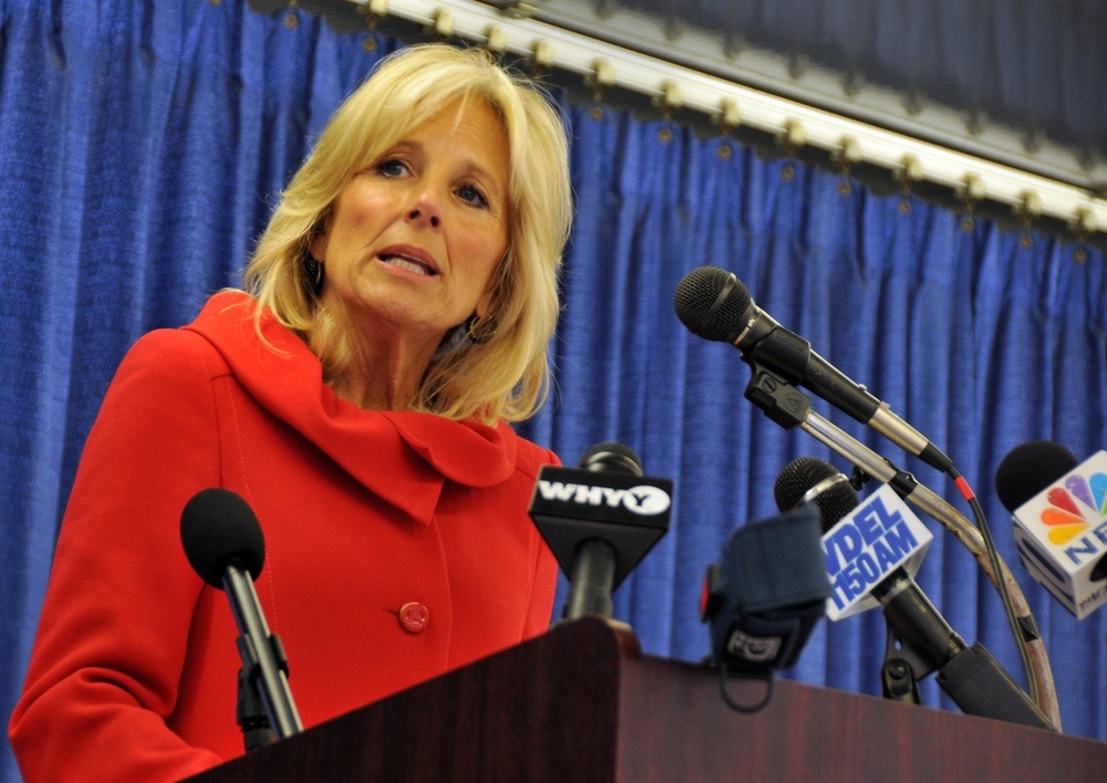 Dr. Jill Biden Addresses Delaware Air National Guard Before Afghanistan Deployment