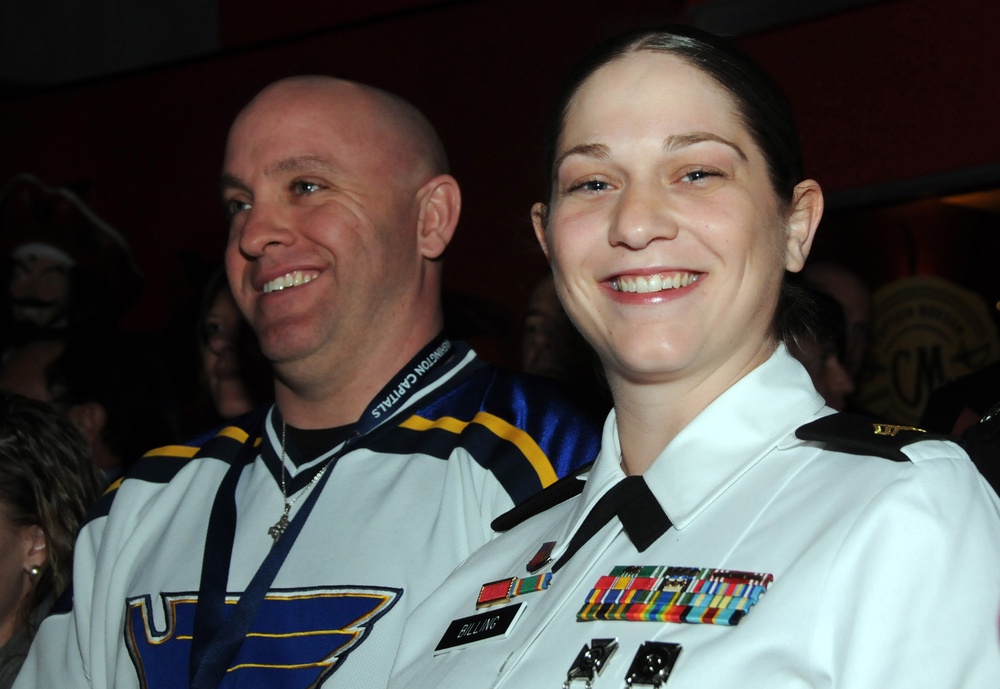 Army Medic Chelsey Billing Attends Military Appreciation Night at Capitals Game