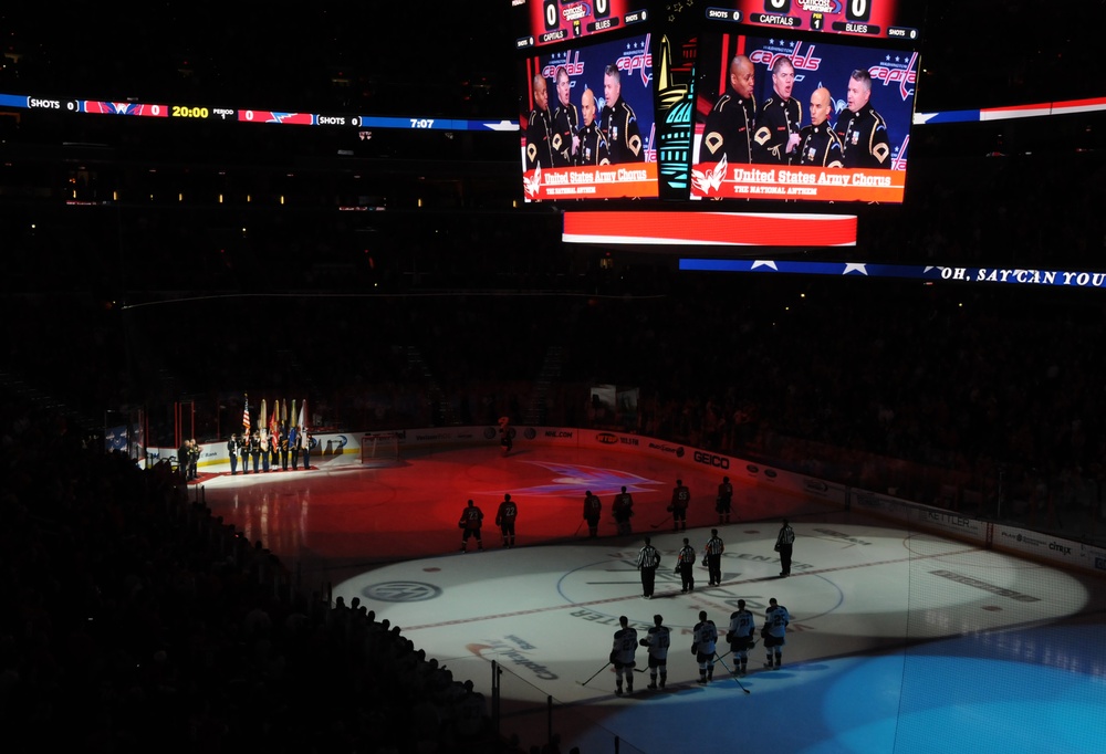 Service Members Honored at Capitals' Military Appreciation Night