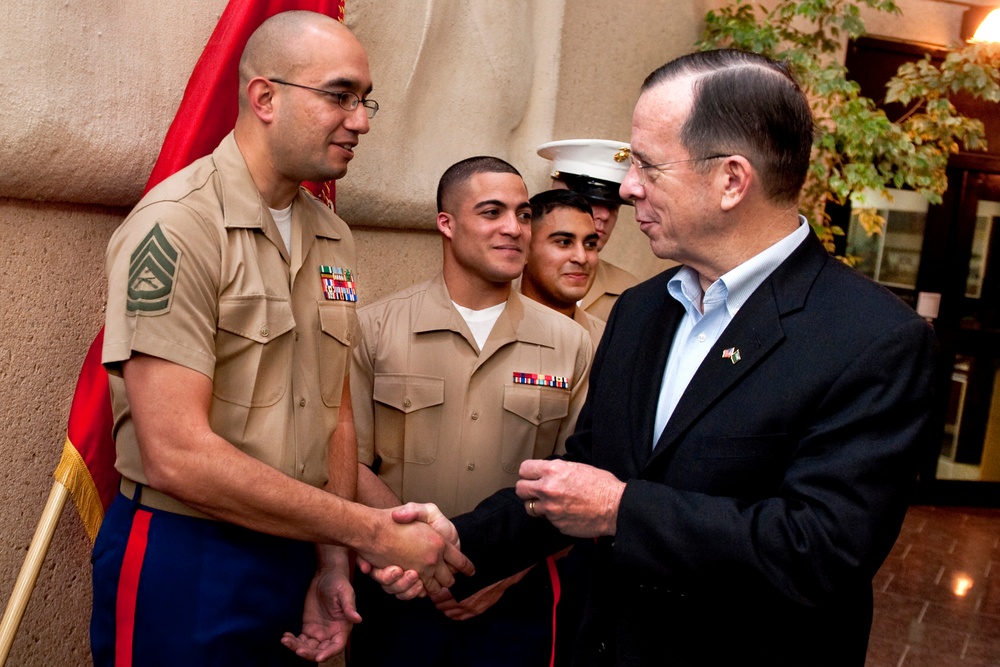 Mullen Visits U.S. Marines at Riyadh Embassy, Reassures Allies
