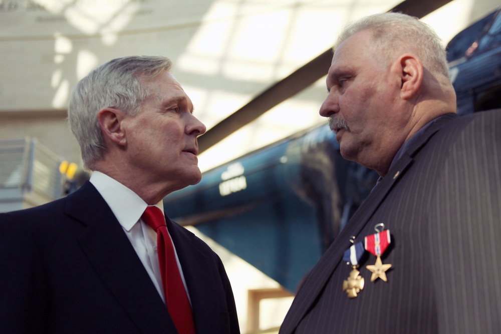 Navy Secretary Honors Marine with Valor Medals