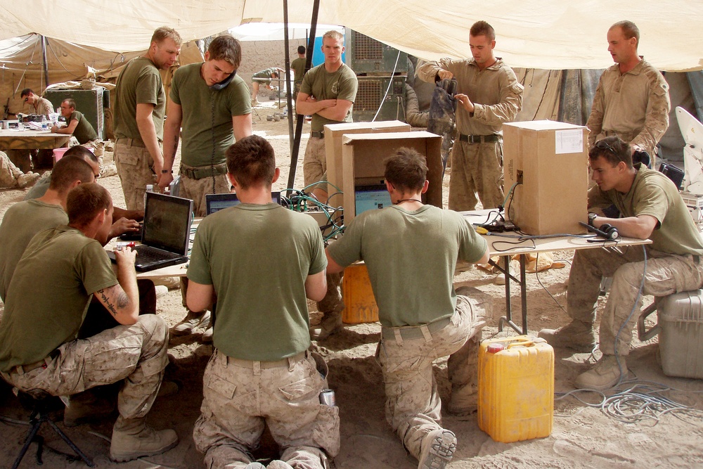 Marines Use 'Cheetah' Satellite Units to Stay Connected with Loved Ones from Remote Afghanistan Outposts