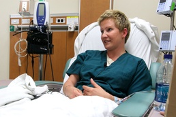 Navy Nurse Battles Breast Cancer from Hospital Bed