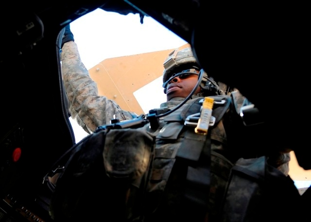 Soldier Mans Turret on Mission in Afghanistan