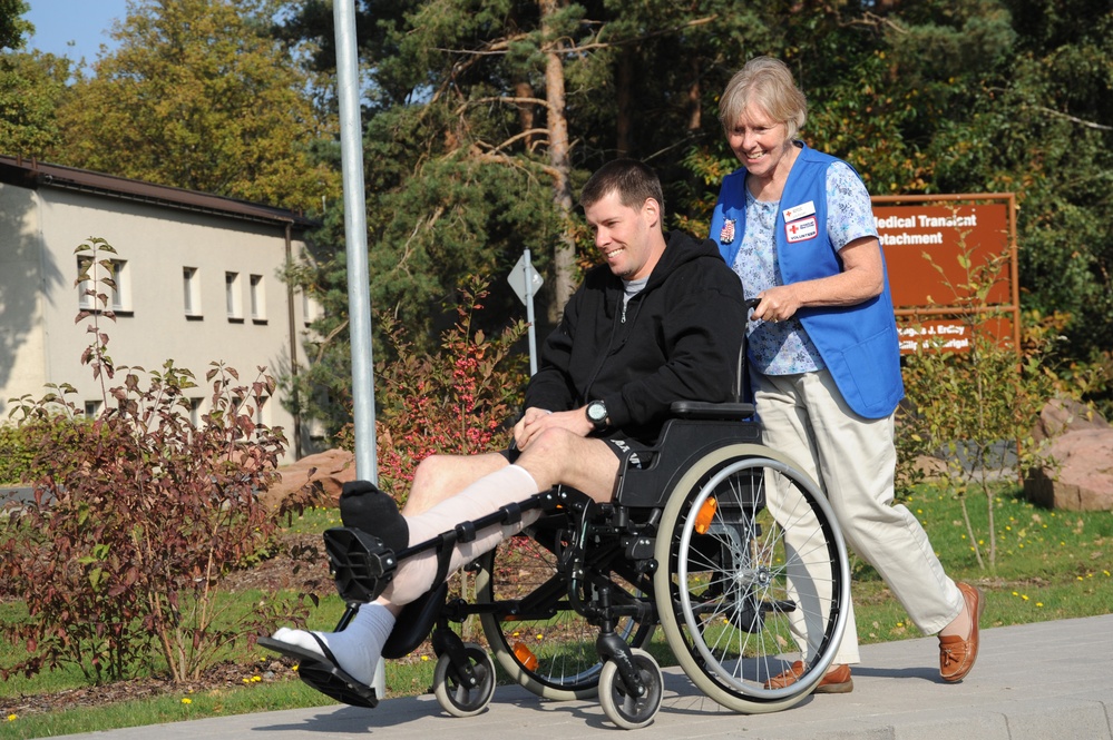Red Cross Volunteers Provide Care for Recovering Troops at Landstuhl