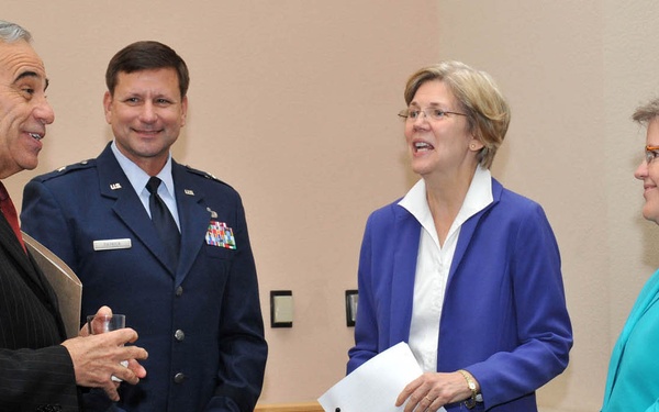 U.S. Rep. Gonzalez, Air Force General Meet with Warren and Petraeus at Lackland Air Force Base