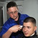 Navy Petty Officers Provide Haircuts Aboard USS Ponce