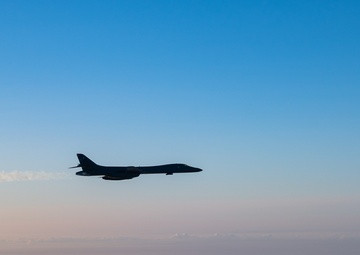 B-1B Lancer soars over the United States