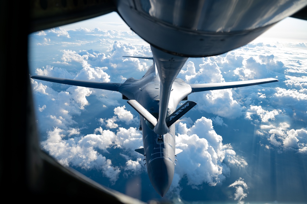B-1B Lancer soars over the United States