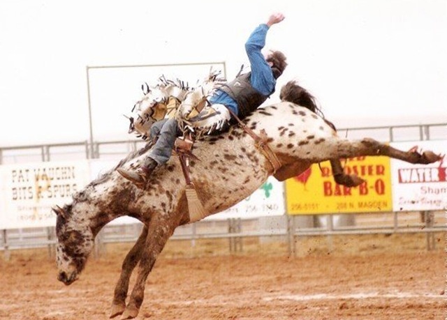 Army Reservist Sgt. Toby Hall Rides Bronco at Texas Rodeo Before Deploying to Afghanistan