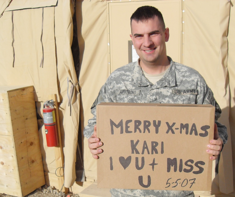 Soldier Sends Holiday Greeting to Wife from Afghanistan