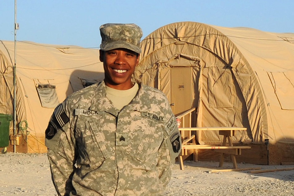Soldier Celebrates Christmas Overseas