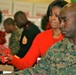 First Lady, Marine Sergeant Sort Toys for Tots