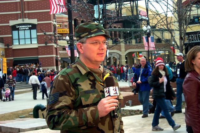 Air National Guard Weatherman Delivers Live Report at 2002 Olympics