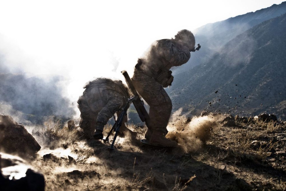 Army Medic and Mortarman Engage Enemy in Afghanistan