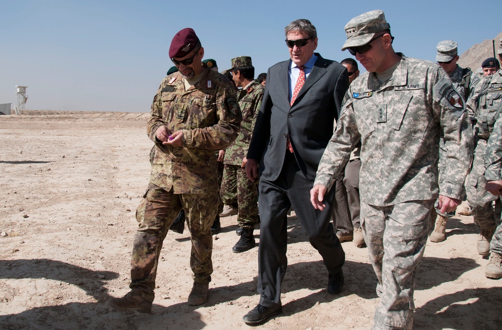 Holbrooke and Burgio Tour Afghan Military Training Center