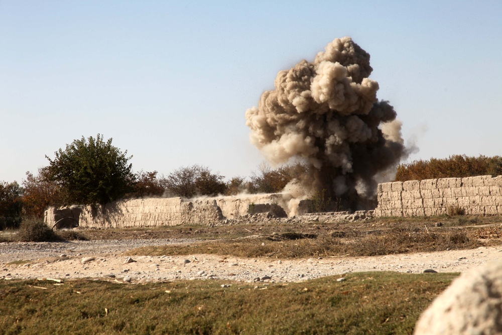 Marines Detonate IED During Security Patrol in Afghanistan