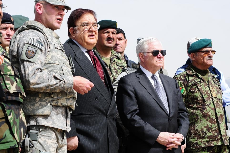 U.S. Defense Secretary Gates Visits Afghan Army Training Center