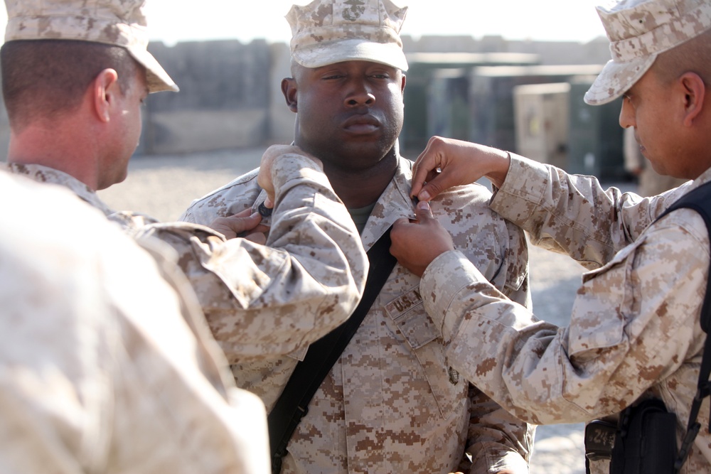 Marine Promoted to Staff Sergeant in Afghanistan