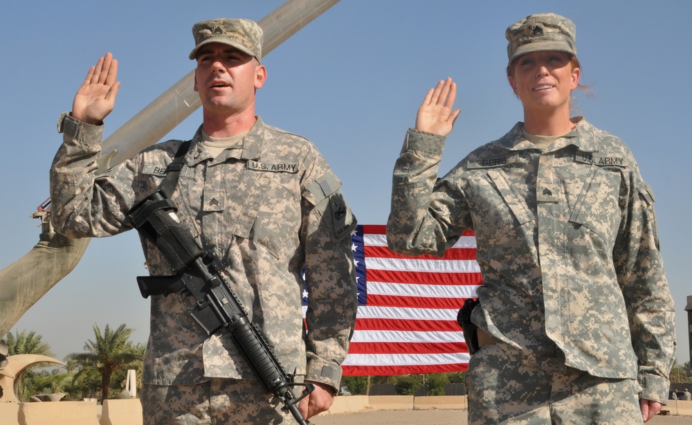 Army Couple Re-Enlists in Baghdad