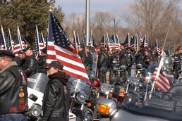 Patriot Guard Riders Honor Fallen Soldier at Military Funeral