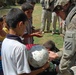 U.S. Soldier Distributes Soccer Balls to Iraqi Children