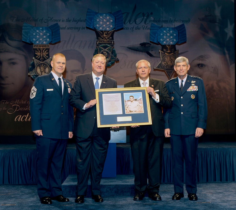 Air Force Leaders Honor Medal of Honor Recipient Etchberger