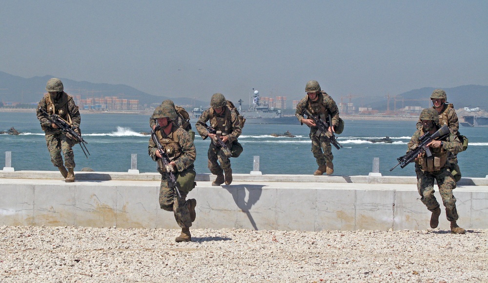 Marines Storm Wolmi Island in Inchon Landing Reenactment
