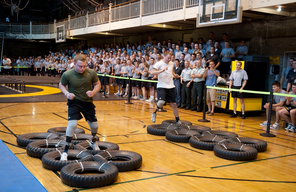 Marines, Soldiers Race Through West Point Obstacle Course