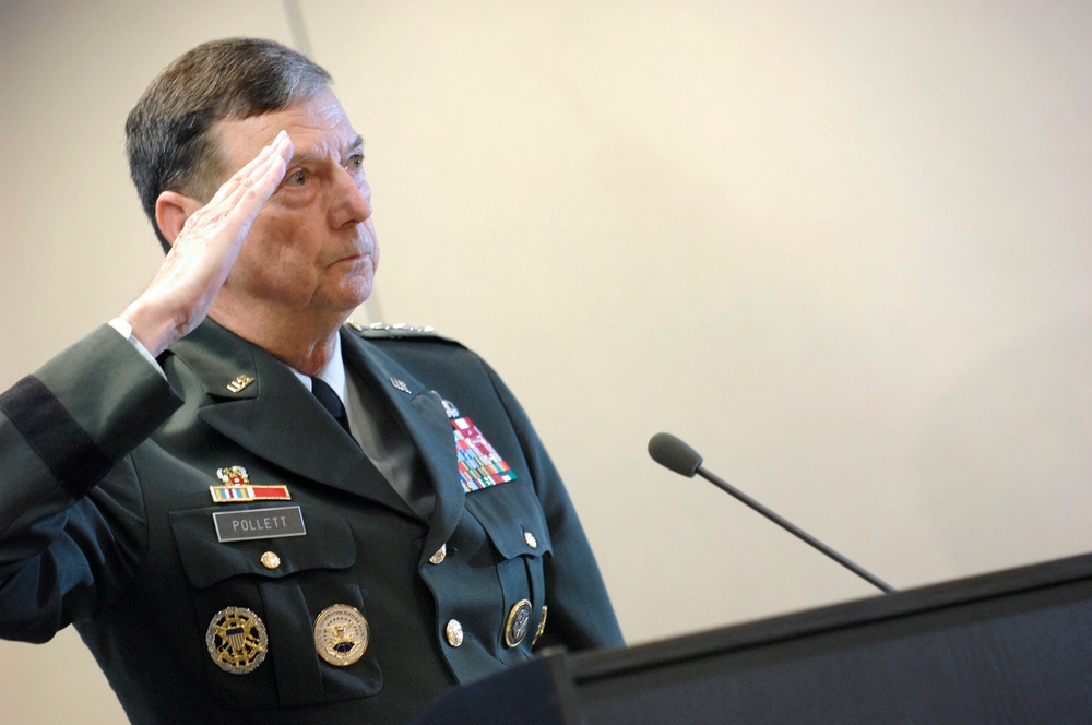 Army Lt. Gen. Pollett Renders Final Salute as Joint Task Force Global Networks Operation Deactivates
