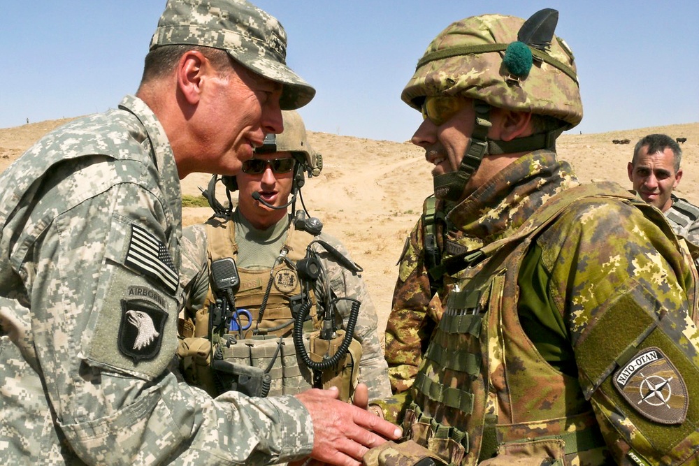 U.S. Army General Petraeus Visits Afghan and Coalition Troops in Badghis Province