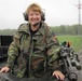 U.S. Official Trains in German Leopard II Tank at Grafenwoehr