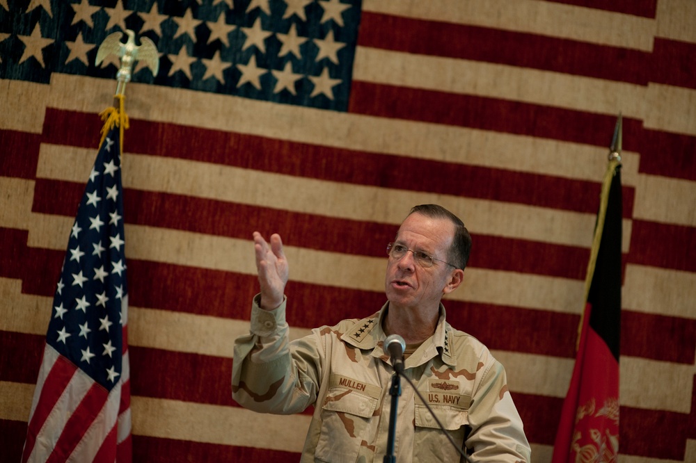 Mullen Holds Town Hall Meeting at U.S. Embassy in Kabul