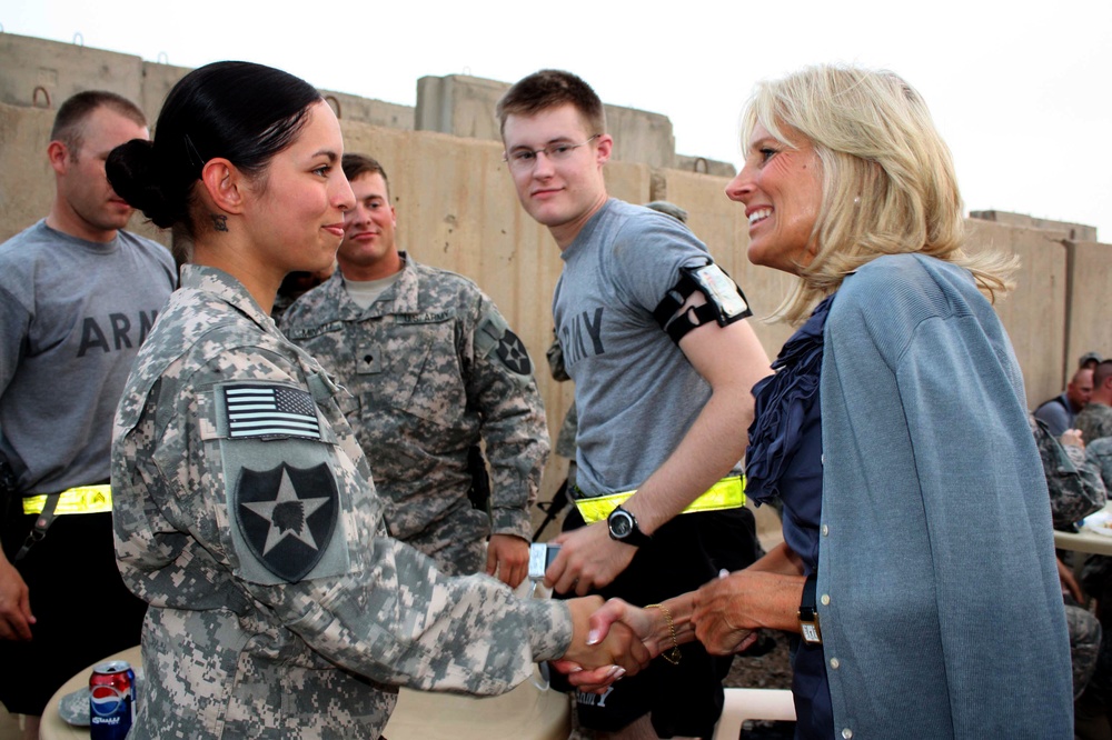 Dr. Jill Biden Celebrates Independence Day with Troops in Iraq