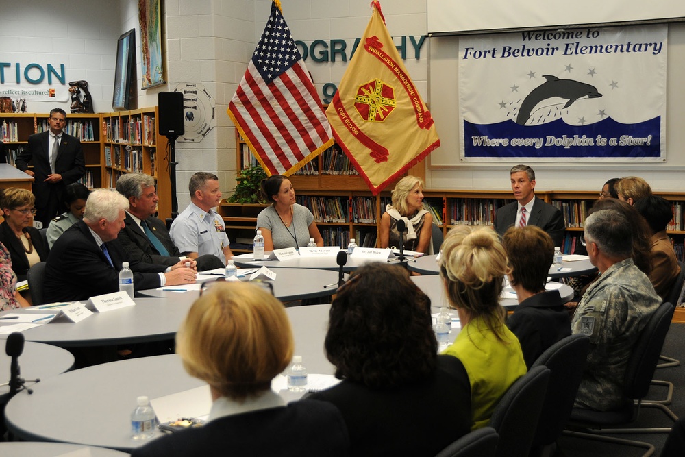 Education Secretary Listens to Concerns of Parents, Faculty at Military School