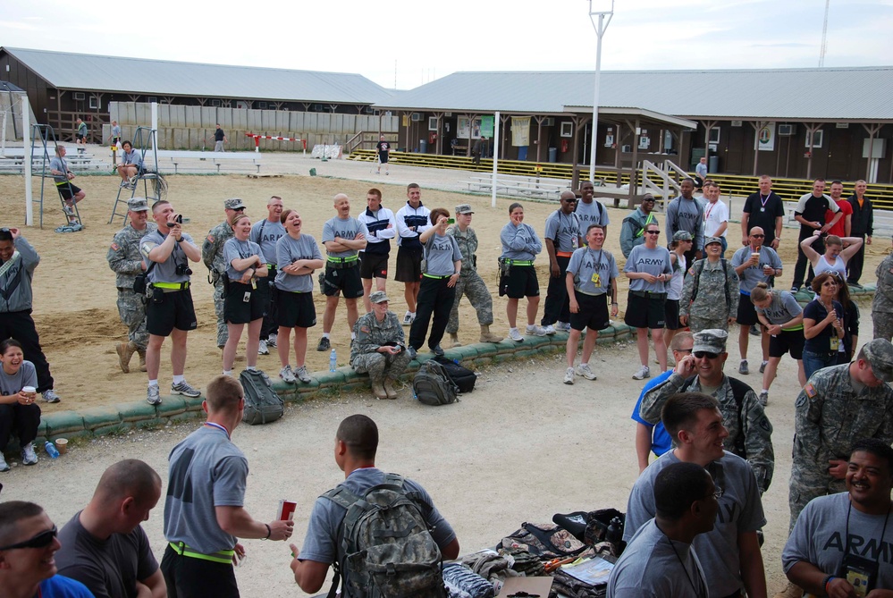Soldiers Compete in Duck-Calling Contest at Camp Bondsteel, Kosovo