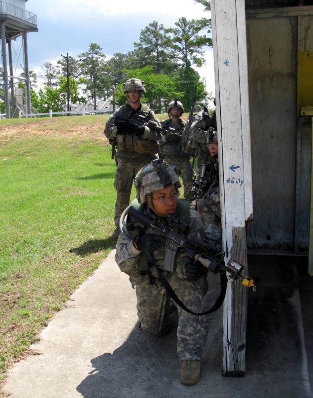 Soldier Rehearses Combat Skills Before Afghanistan Deployment